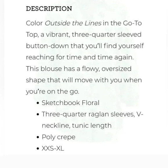 Cabi Kelly Green Go to Painters Smock Button Down Floral Oversized Blouse(S) - Picture 7 of 13